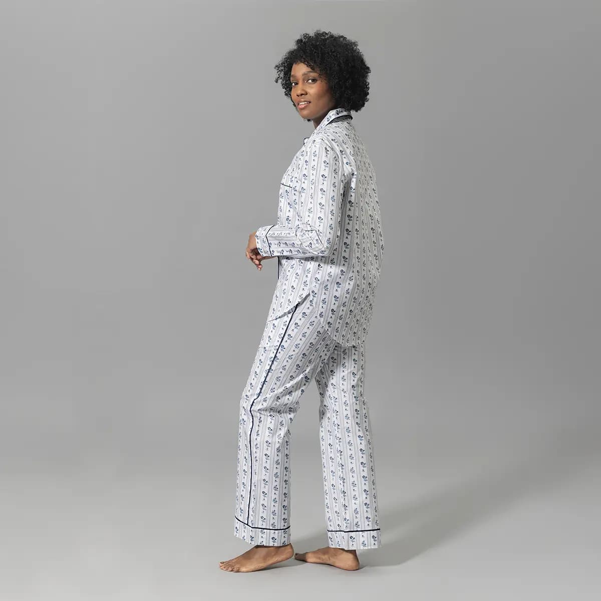 Cabanon Stripe Pajama Set_ BLUE