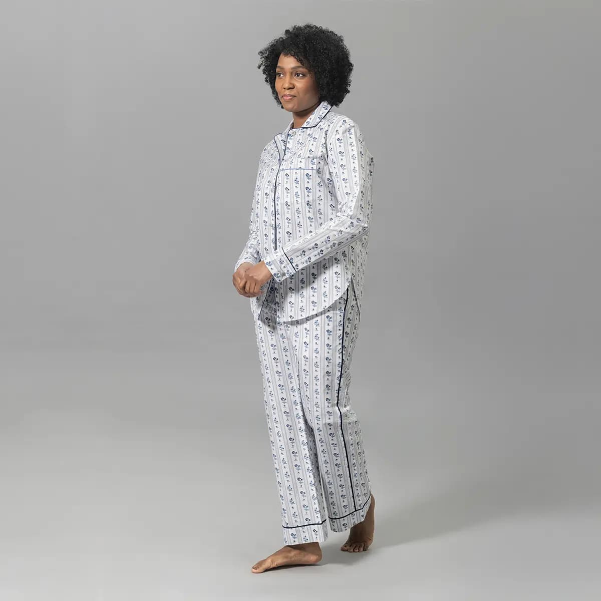 Cabanon Stripe Pajama Set_ BLUE