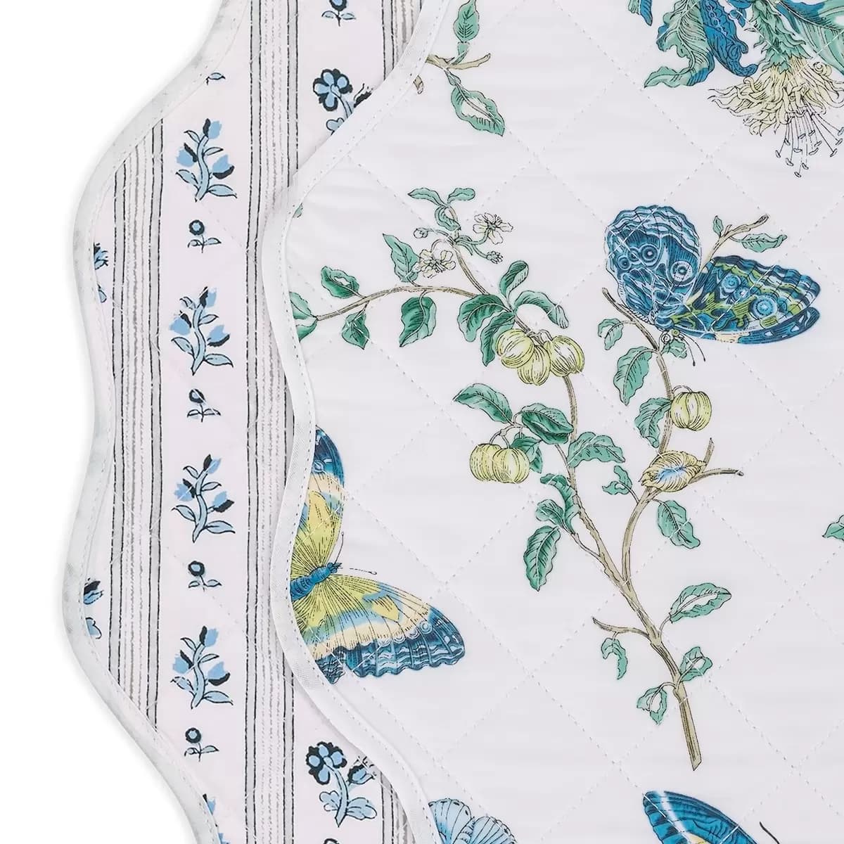 Baudin Butterfly/Cabanon Placemat,_ BLUE/ BLUE