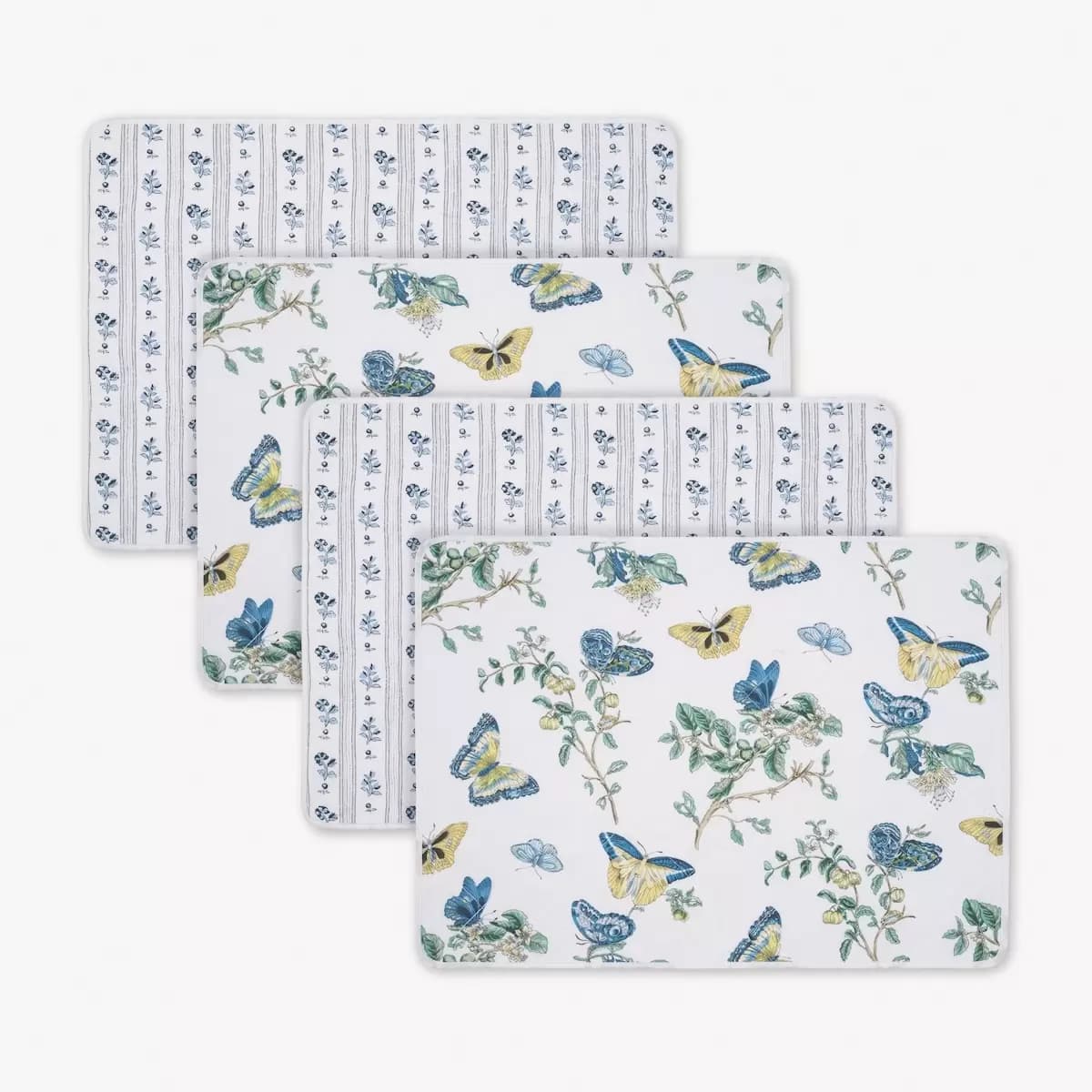 Baudin Butterfly/Cabanon Placemat,_ BLUE/ BLUE