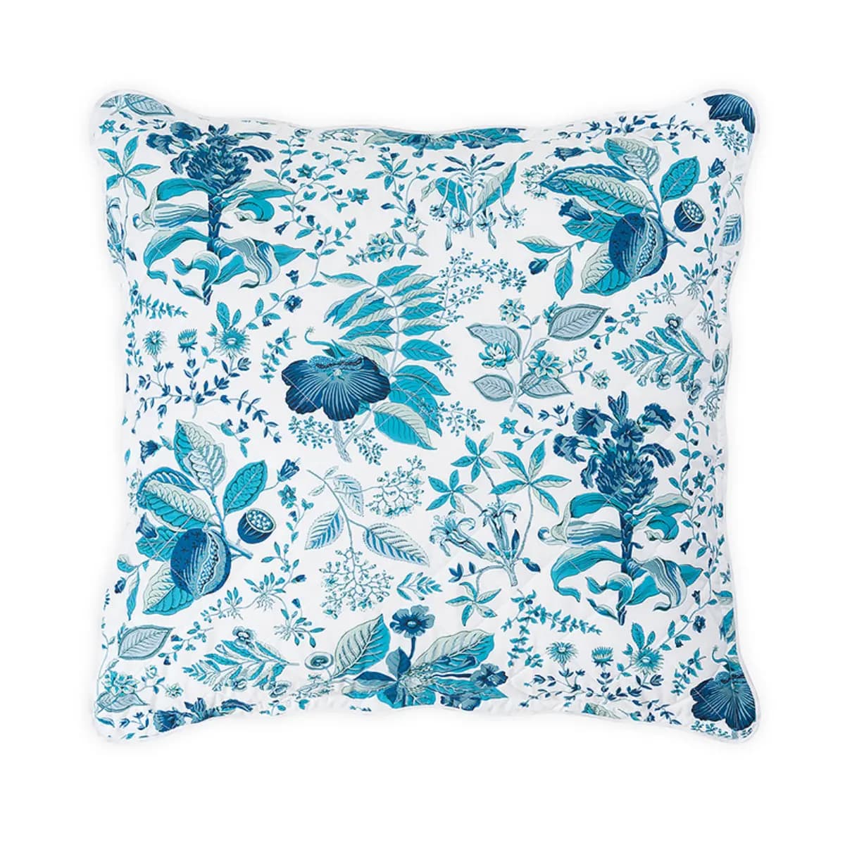Pomegranate Quilted Sham_ PRUSSIAN BLUE