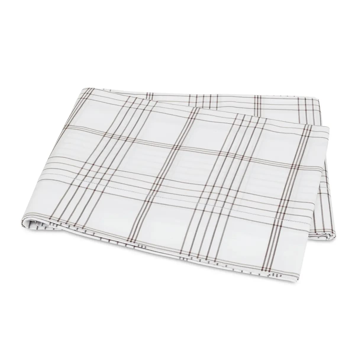 August Plaid Flat Sheet_ SABLE