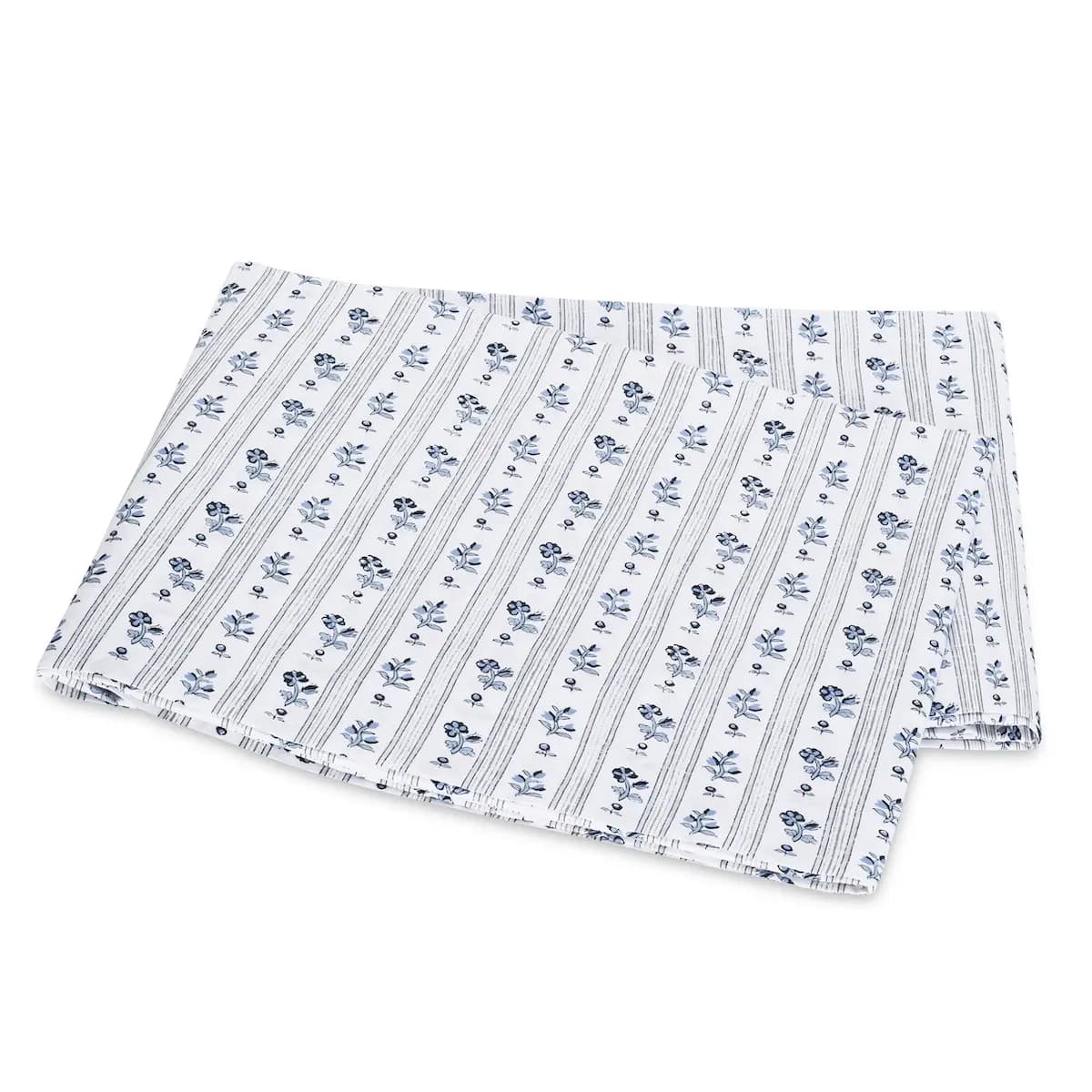 Cabanon Stripe Flat Sheet_ BLUE