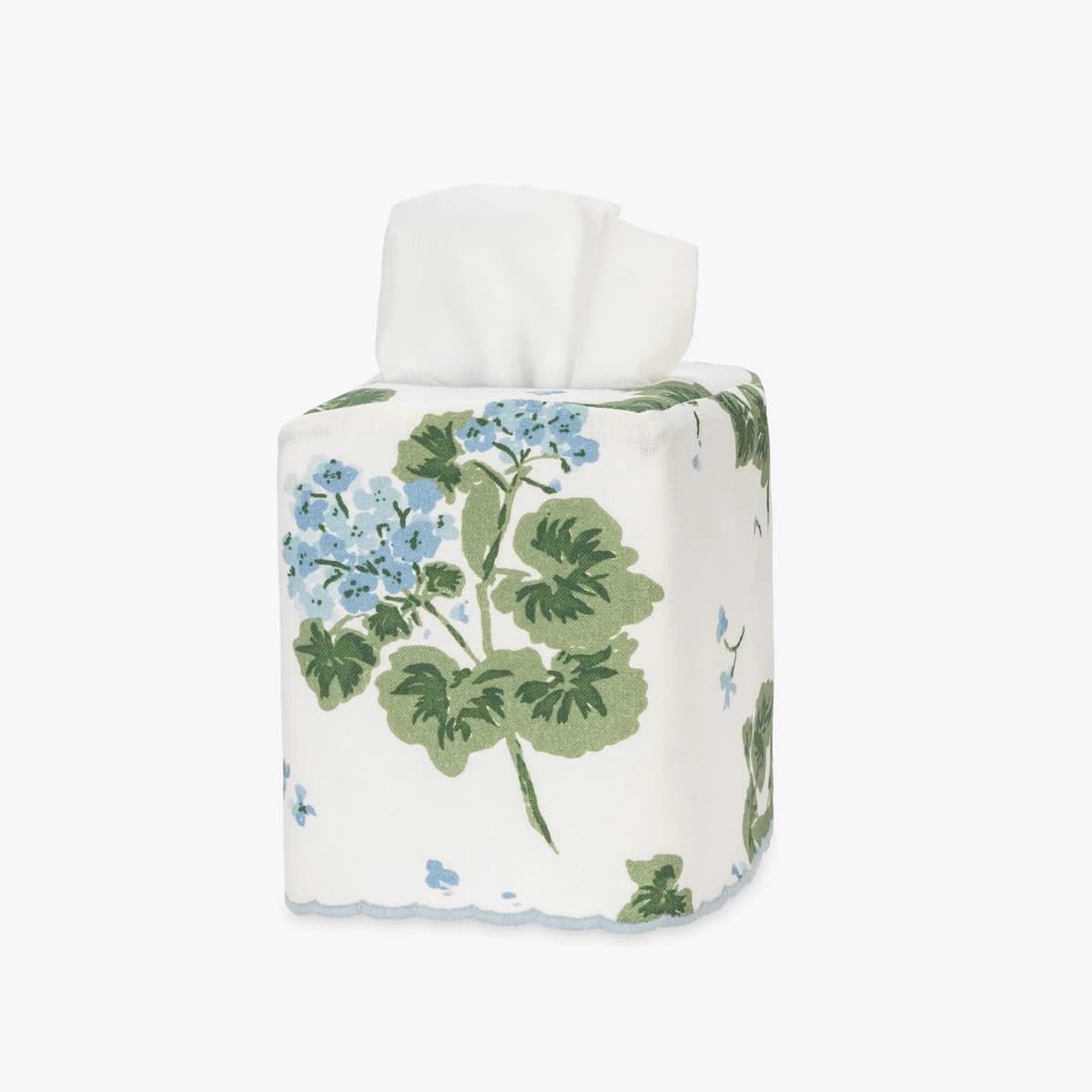Geranium Tissue Box Cover_ BLUE