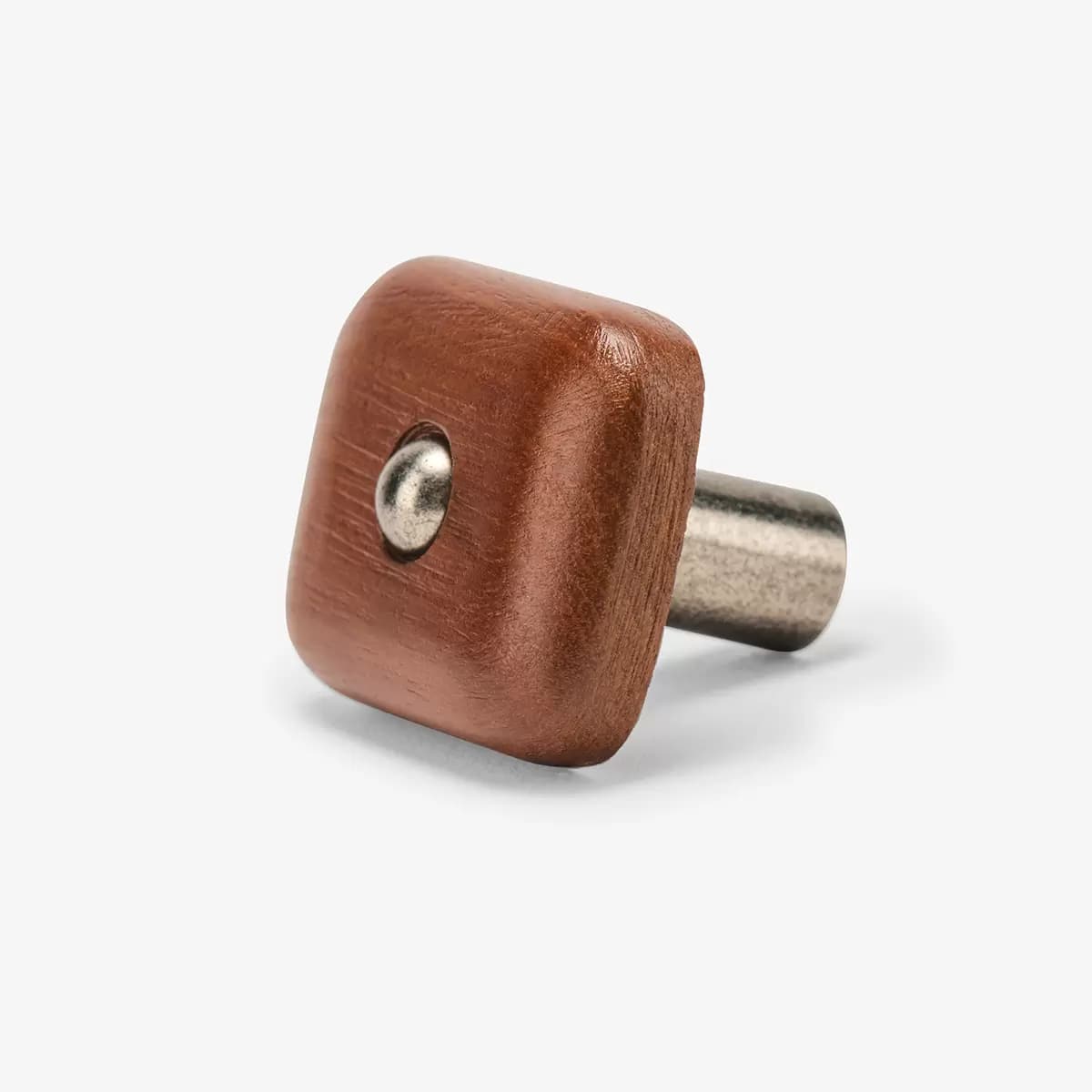 Hudson 1.30" Wood Knob_ ANTIQUE NICKEL - ACACIA