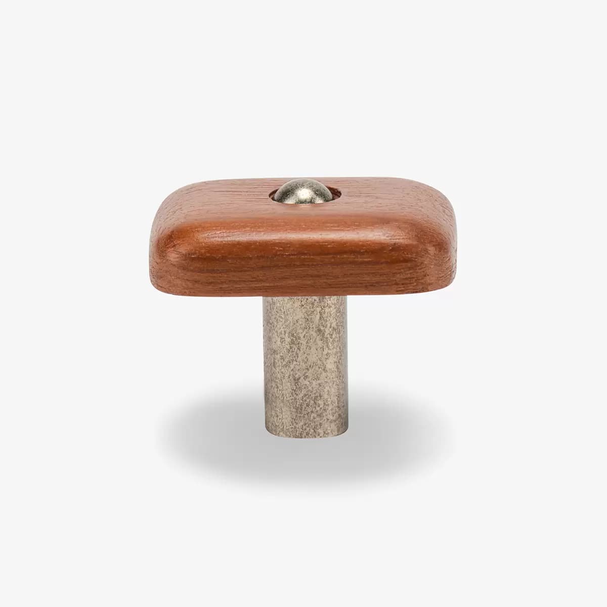 Hudson 1.30" Wood Knob_ ANTIQUE NICKEL - ACACIA