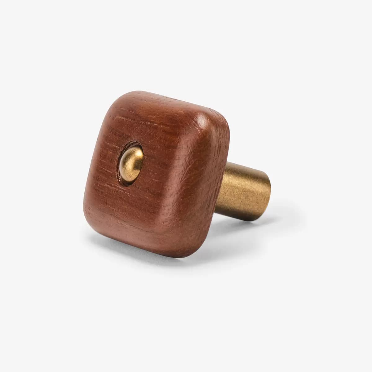 Hudson 1.30" Wood Knob_ BURNISHED BRASS - ACACIA