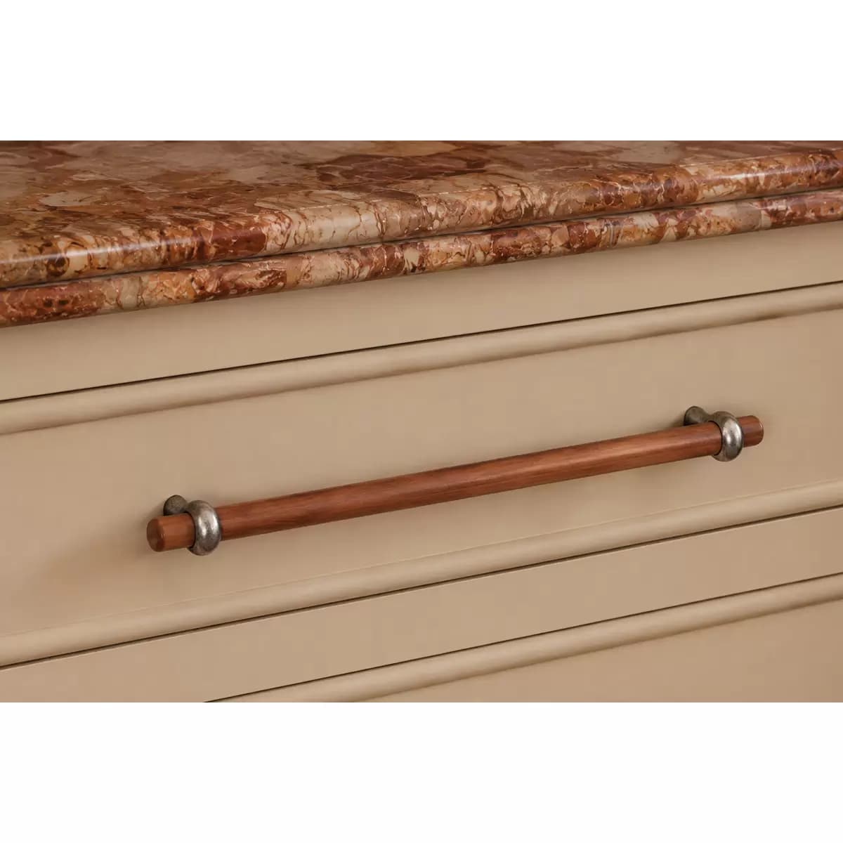 Hudson Wood Bar Pull, 6" C-C_ BURNISHED BRASS - ACACIA