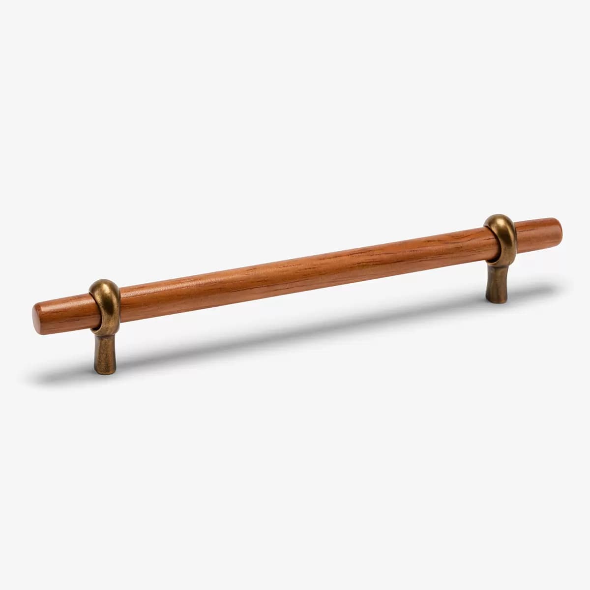 Hudson Wood Bar Pull, 6" C-C_ BURNISHED BRASS - ACACIA