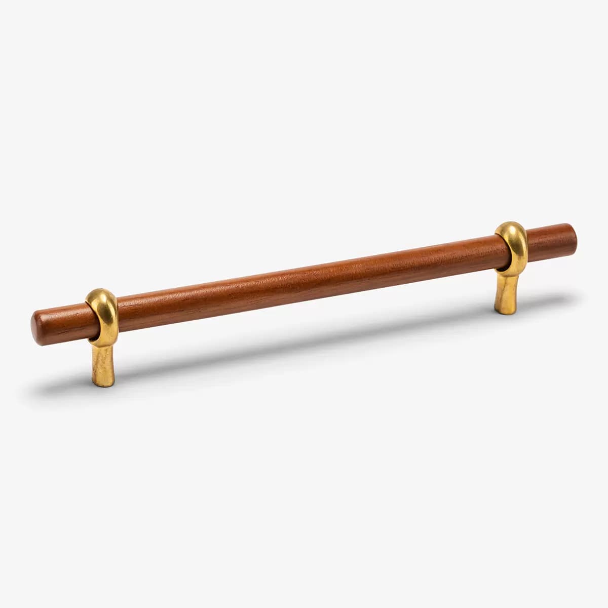 Hudson Wood Bar Pull, 6" C-C_ UNLACQUERED BRASS - ACACIA