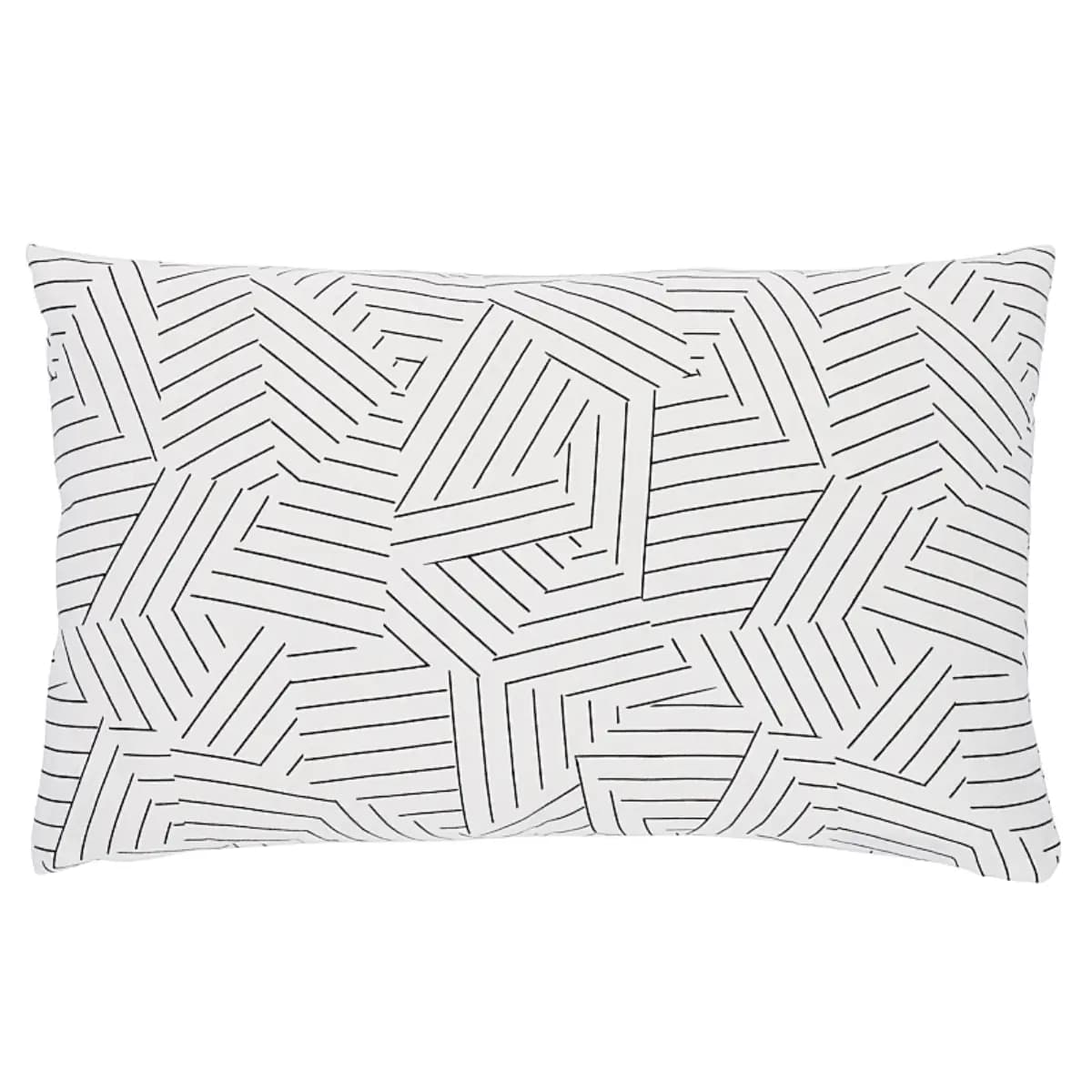 Deconstructed Stripe Pillow_ BLACK & WHITE