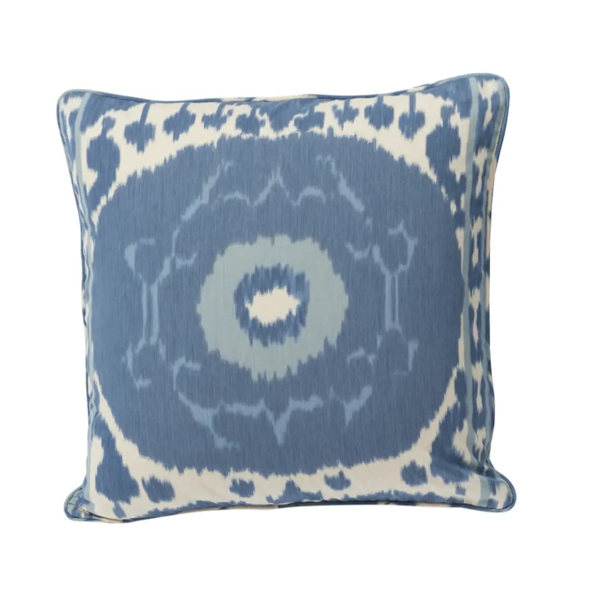 Samarkand Ikat Pillow_ PORCELAIN