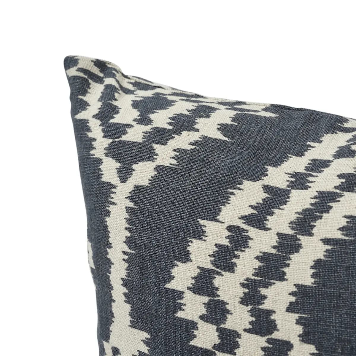 Asaka Ikat Pillow_ CHARCOAL