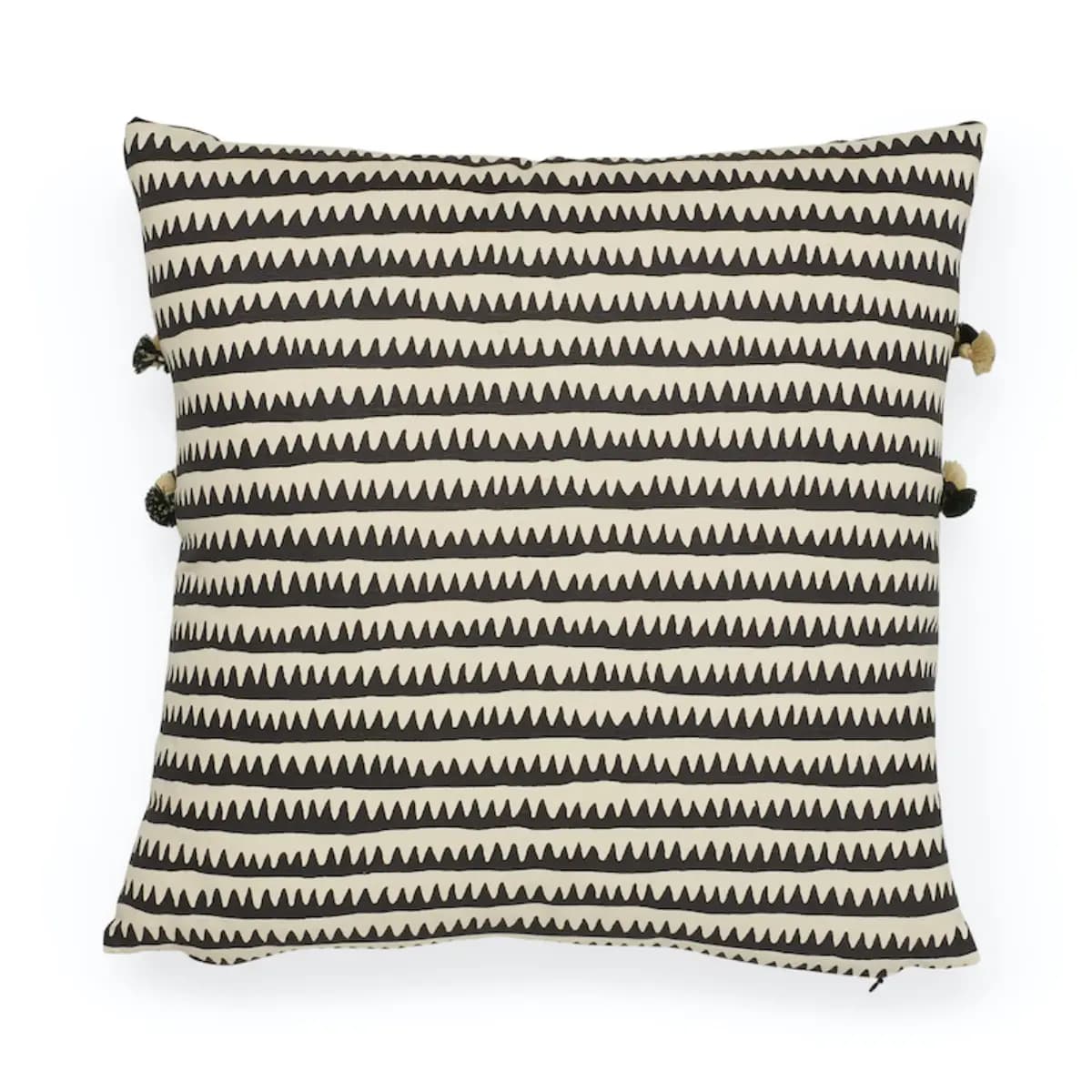 Corfu Stripe Pillow_ BLACK