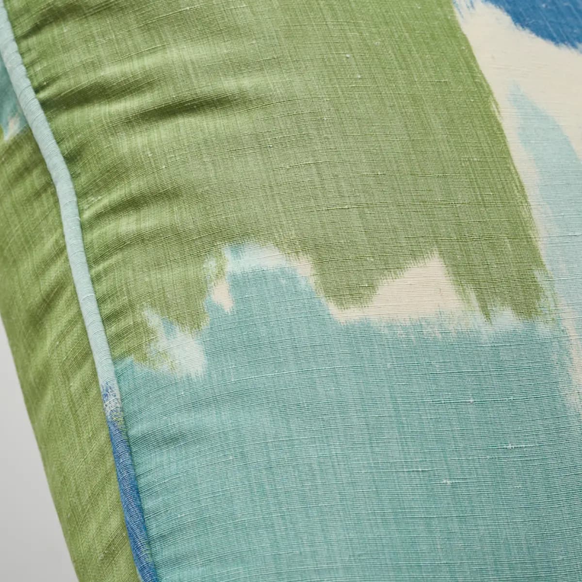 Colorblock Ikat Pillow_ AQUA