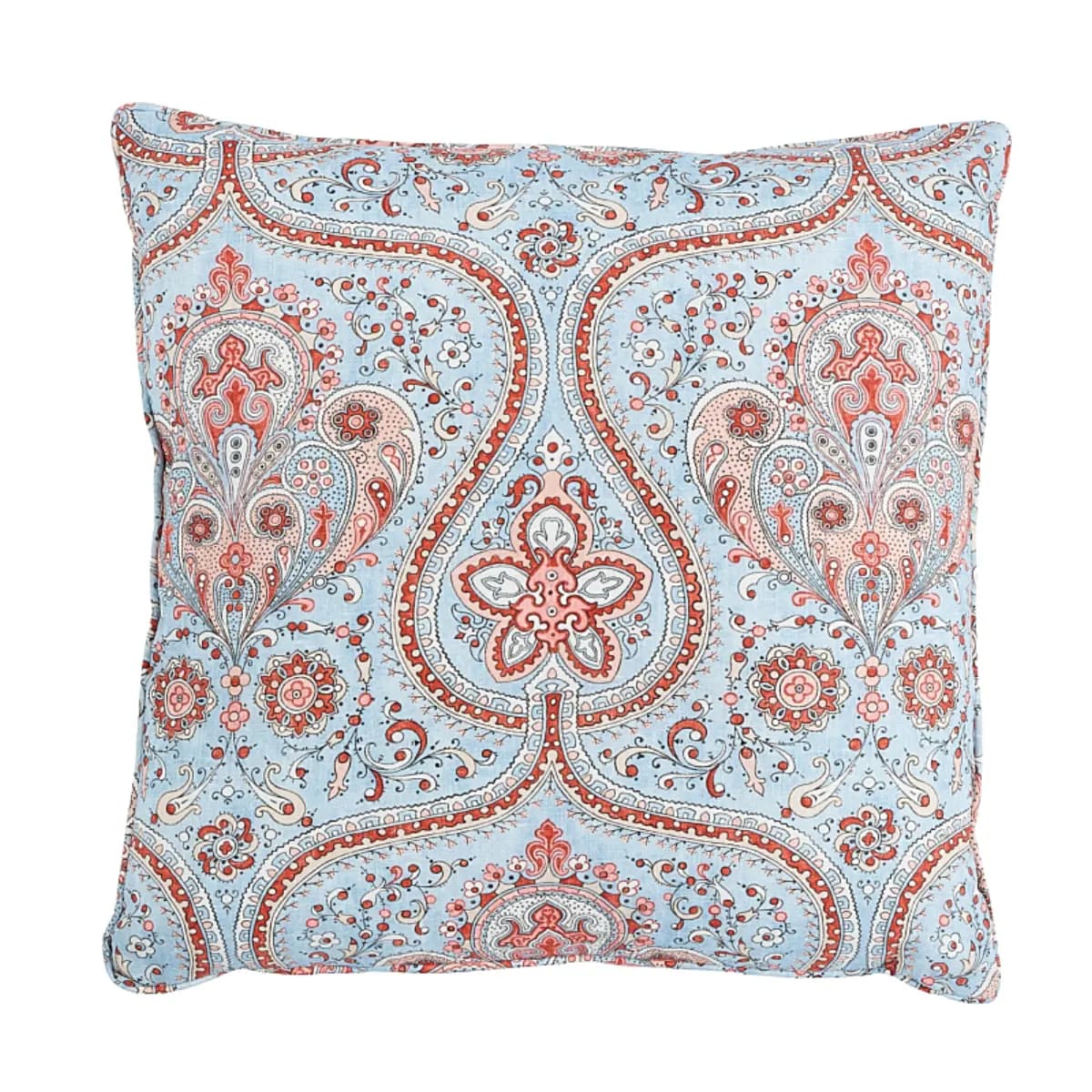Paisley Court Pillow_ BLUE & ROSE