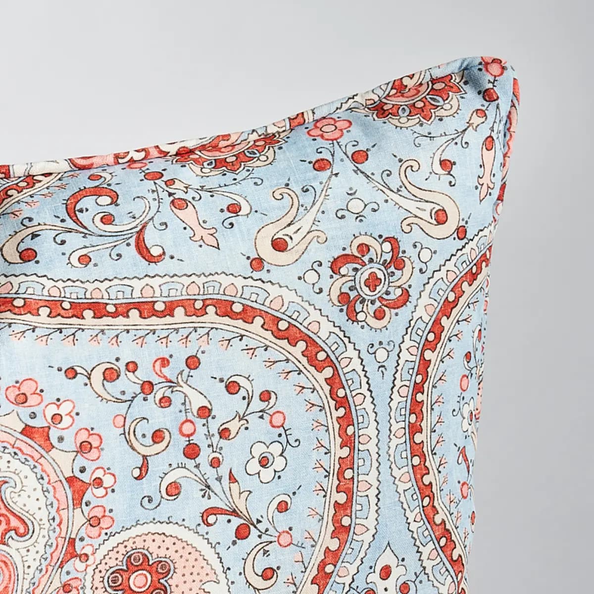 Paisley Court Pillow_ BLUE & ROSE