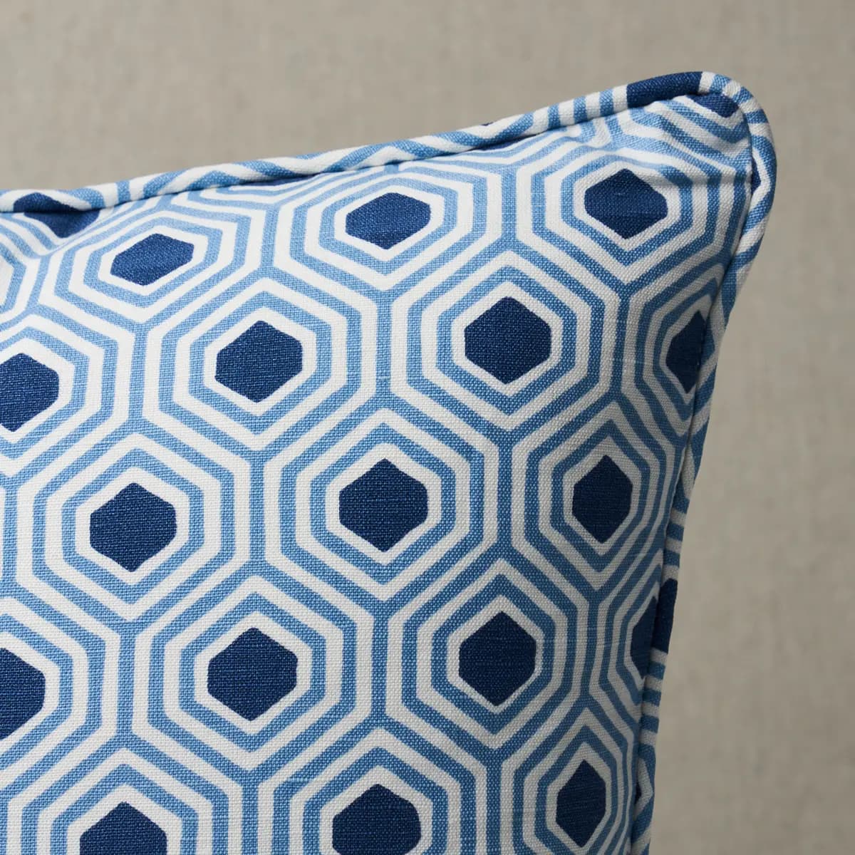 Otis Hand Print Pillow_ BLUE