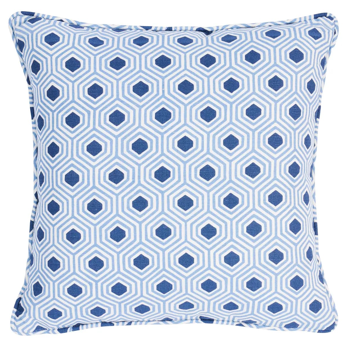 Otis Hand Print Pillow_ BLUE