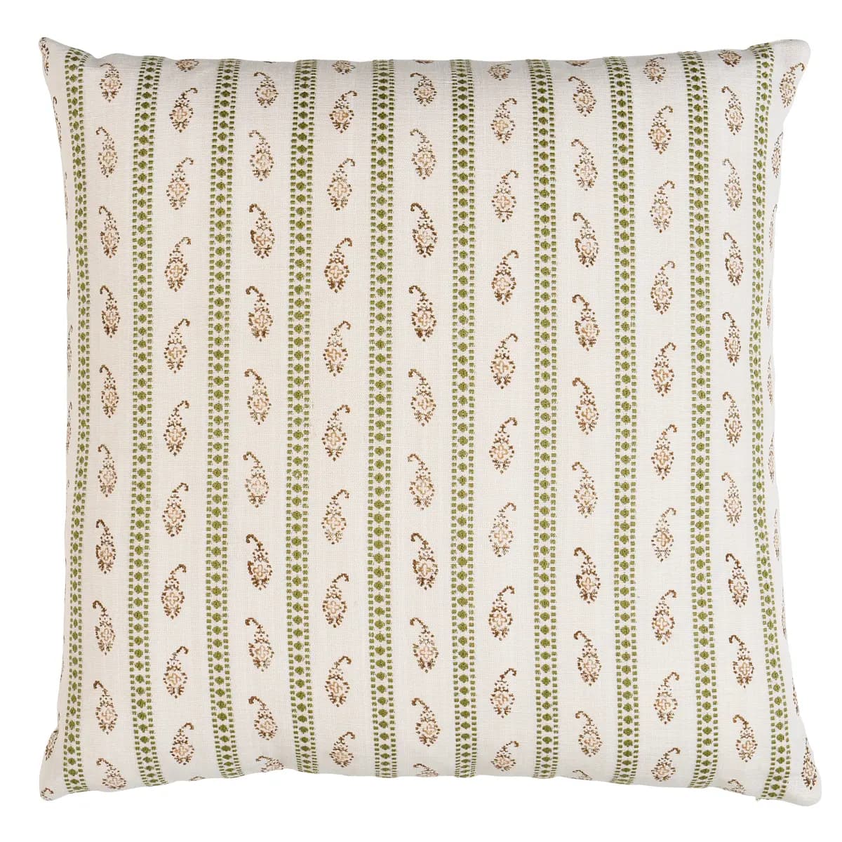 Eddie Hand Block Print Pillow_ GREEN