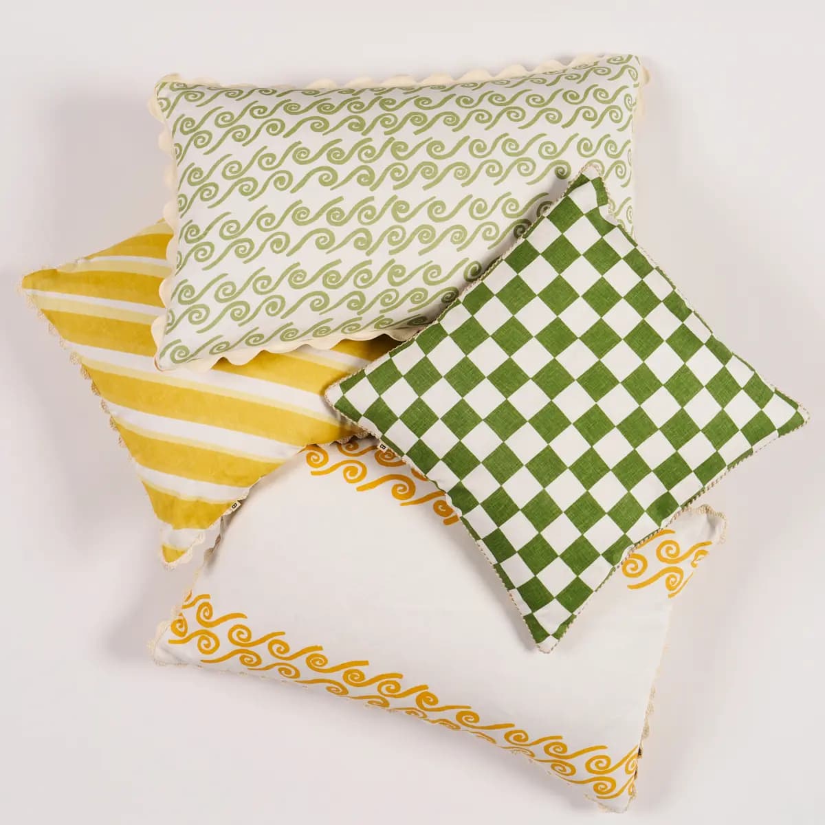 Small Checkers 20" Pillow_ THYME
