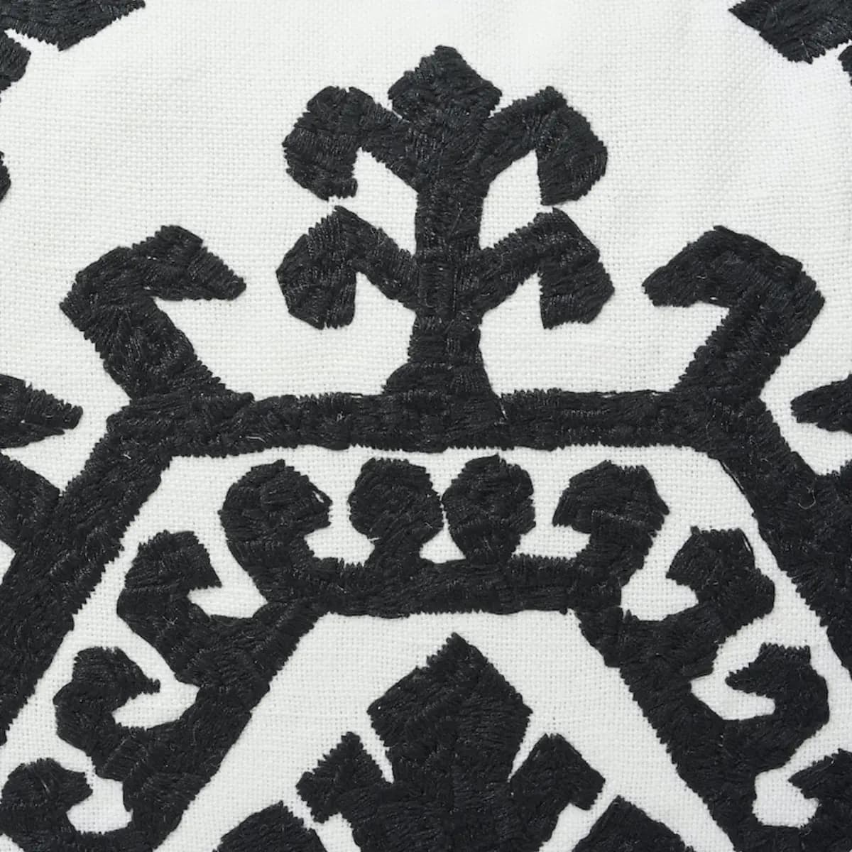 Omar Embroidery Pillow_ BLACK