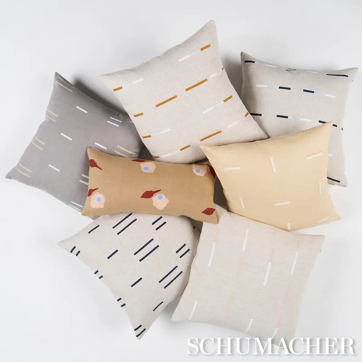 Oaxaca Pillow_ NAVY ON NATURAL
