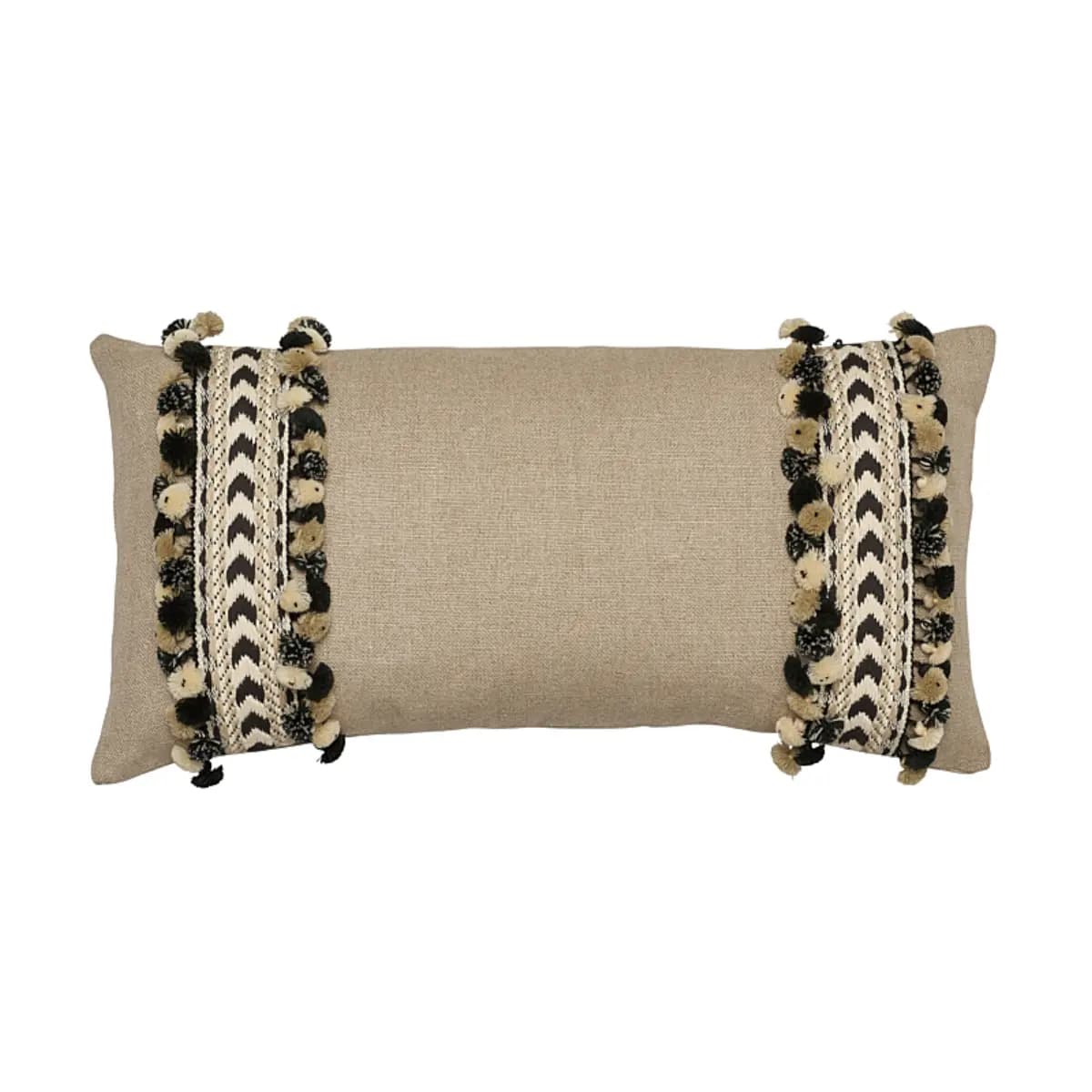 Maracana Pom Pillow_ FLAX