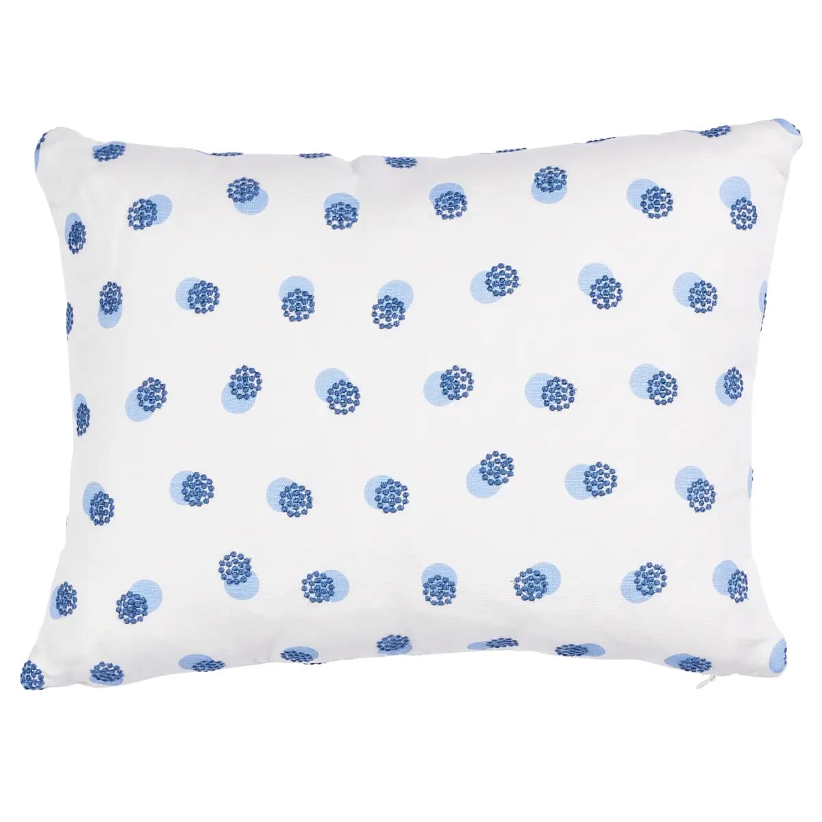 Taylor Embroidery Pillow_ BLUE ON IVORY