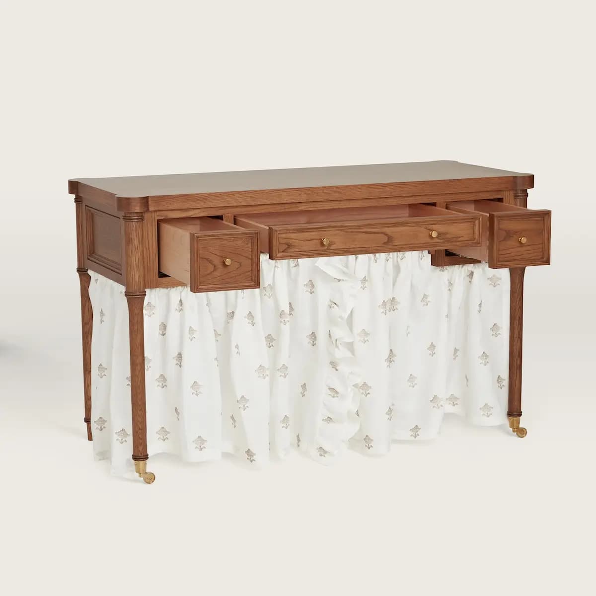 Trudie Skirted Dressing Table_ WHITE