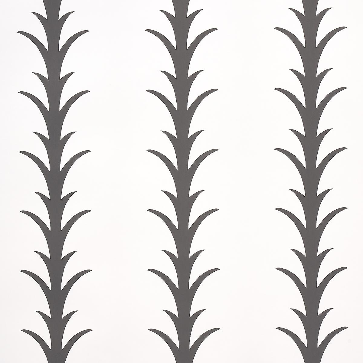 ACANTHUS STRIPE_CARBON ON IVORY
