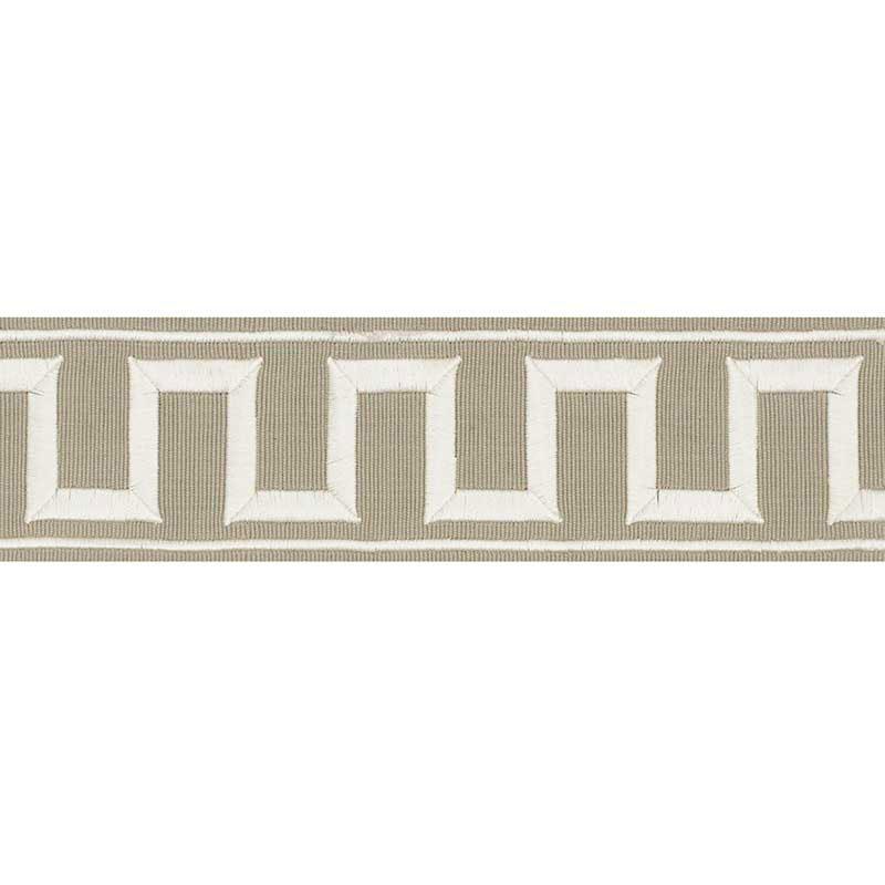 GREEK KEY EMBROIDERED TAPE_TAUPE