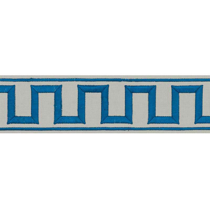 GREEK KEY EMBROIDERED TAPE_PEACOCK & MINERAL