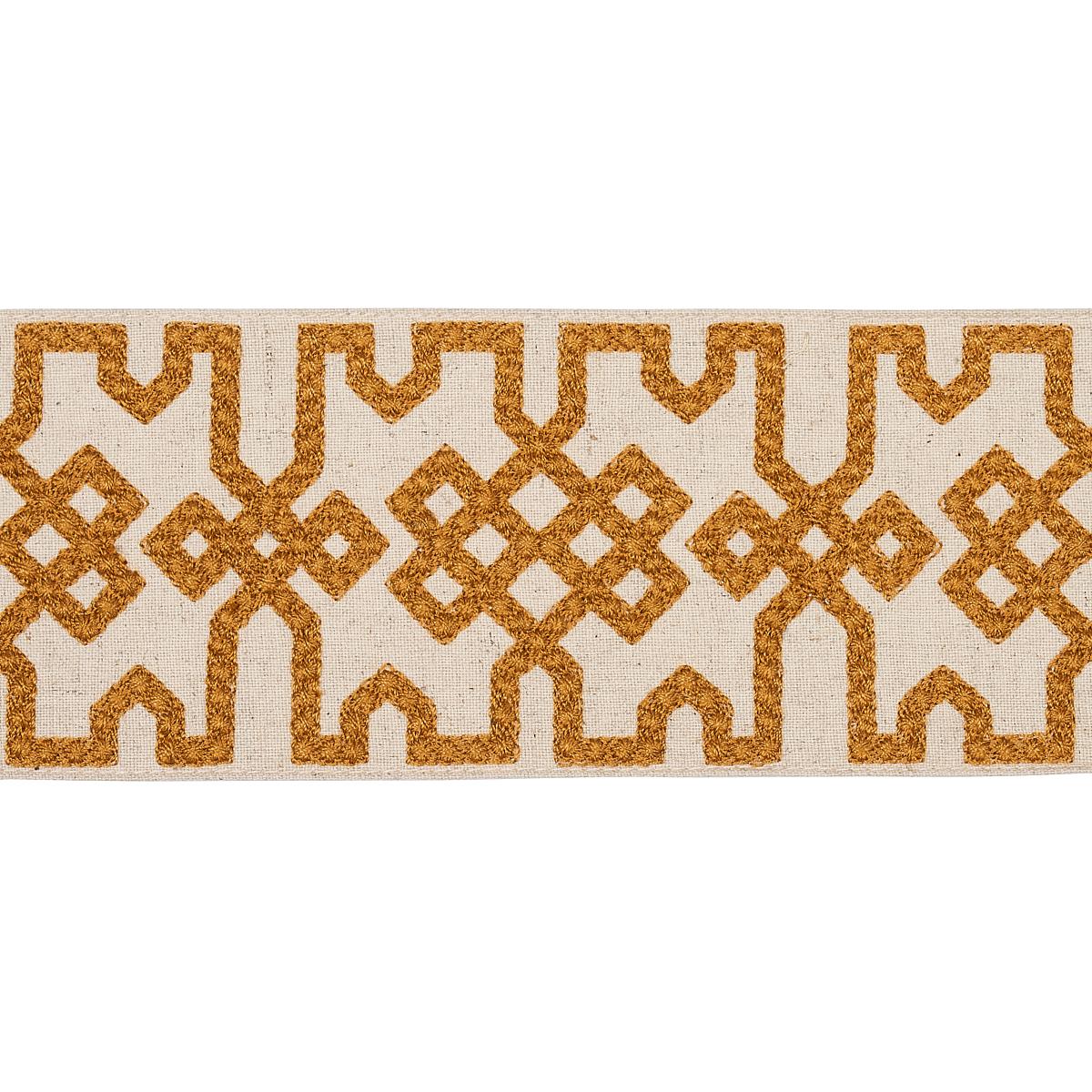 Knotted Trellis Tape_OCHER ON UNBLEACHED
