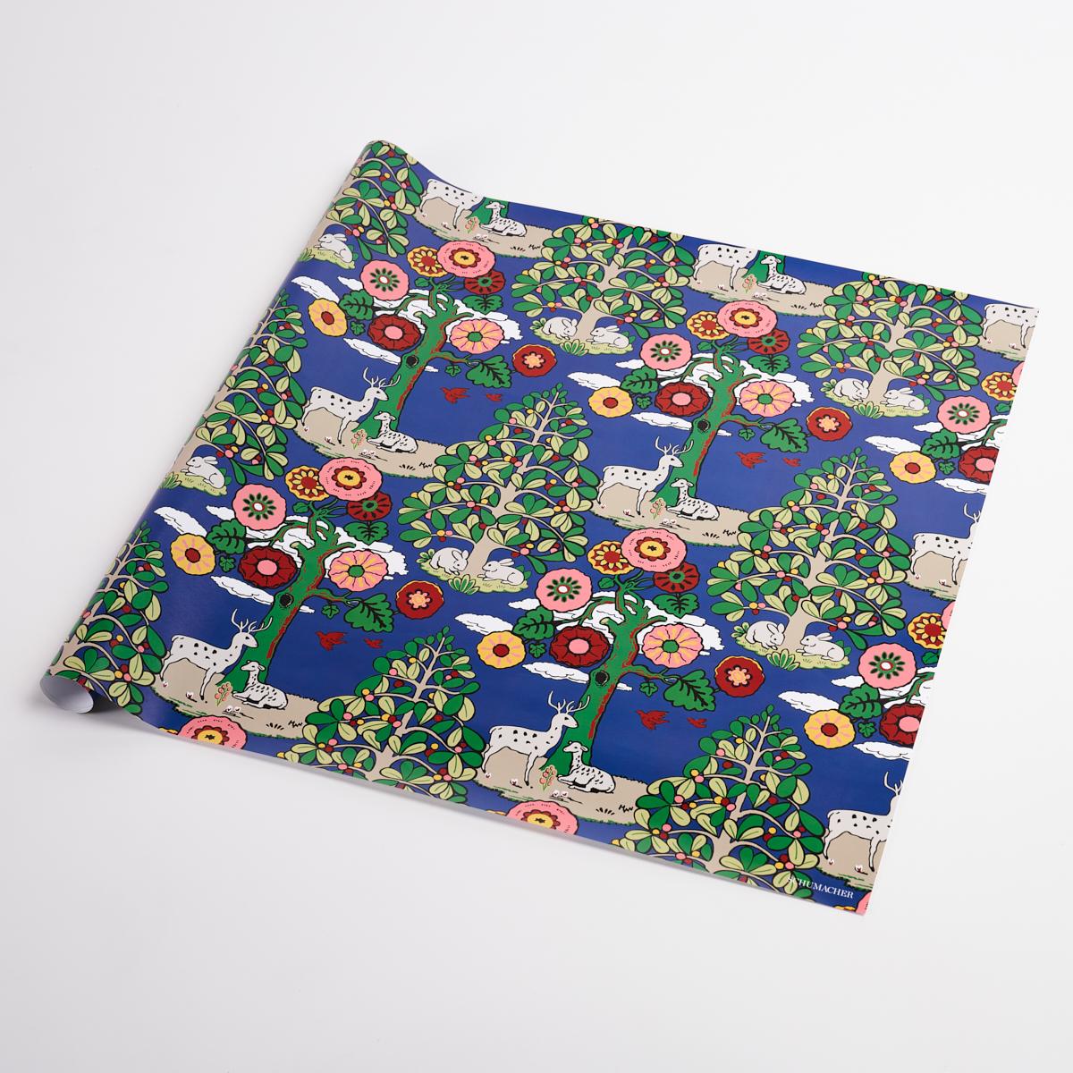 Fantasy Forest Wrapping Paper_BLUE & MULTI