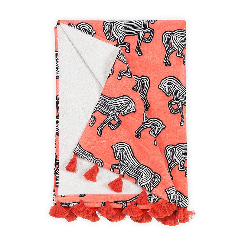 Faubourg Beach Towel_PINK CORAL