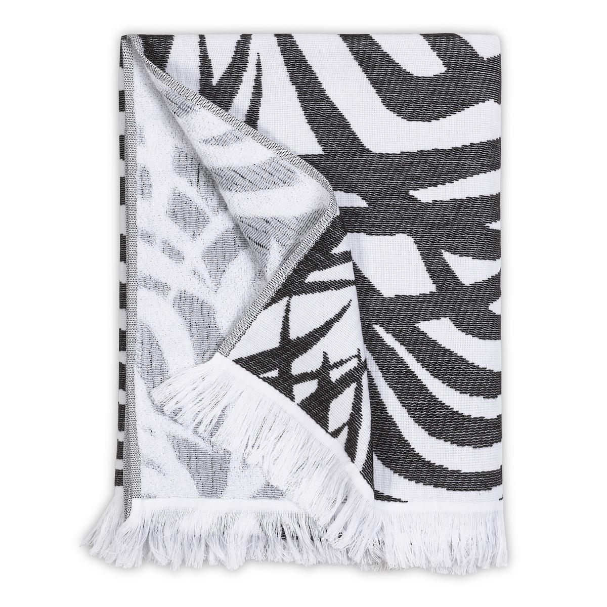 Zebra Palm Beach Towel_BLACK SAND