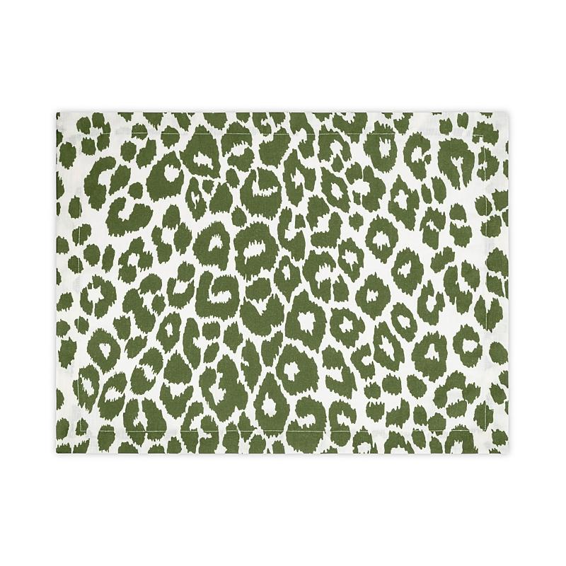 Iconic Leopard Placemat, Set of 4_GREEN