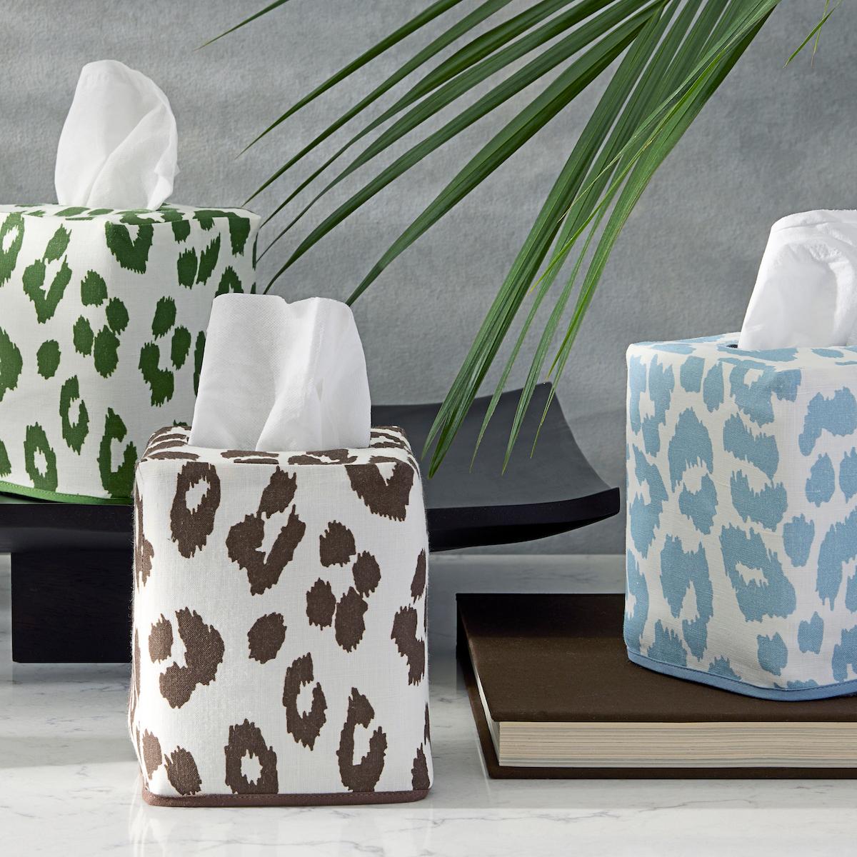 Iconic Leopard Tissue Box Cover_GREEN