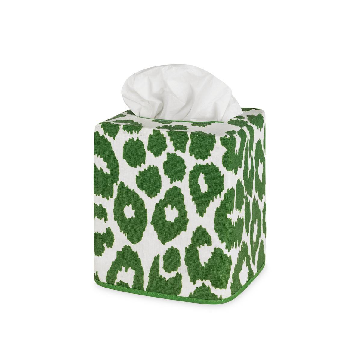 Iconic Leopard Tissue Box Cover_GREEN