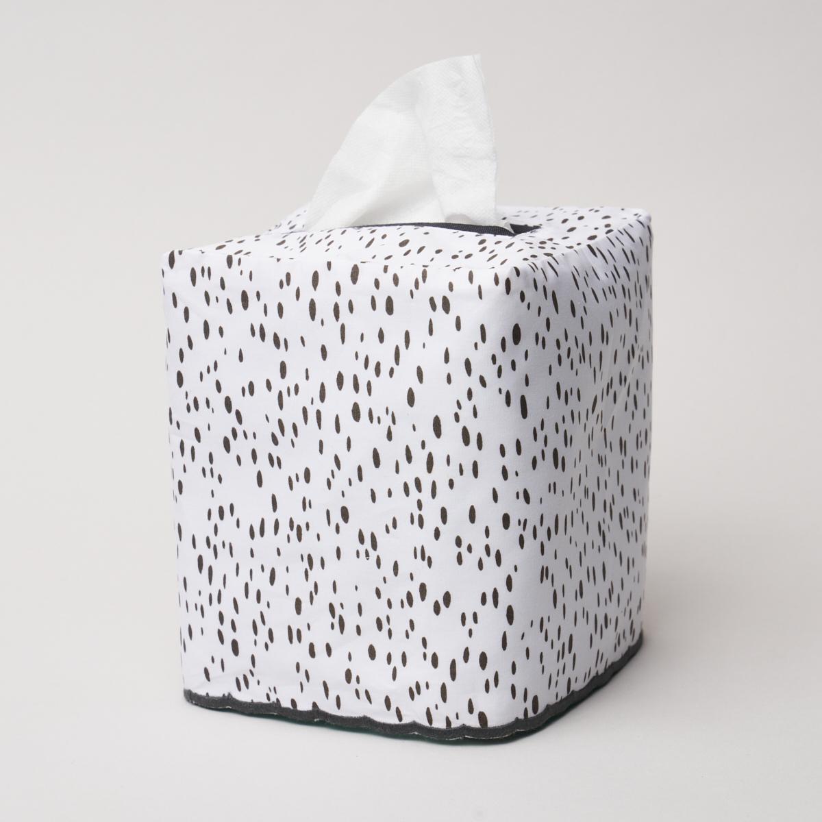 Celine Tissue Box Cover_CHARCOAL