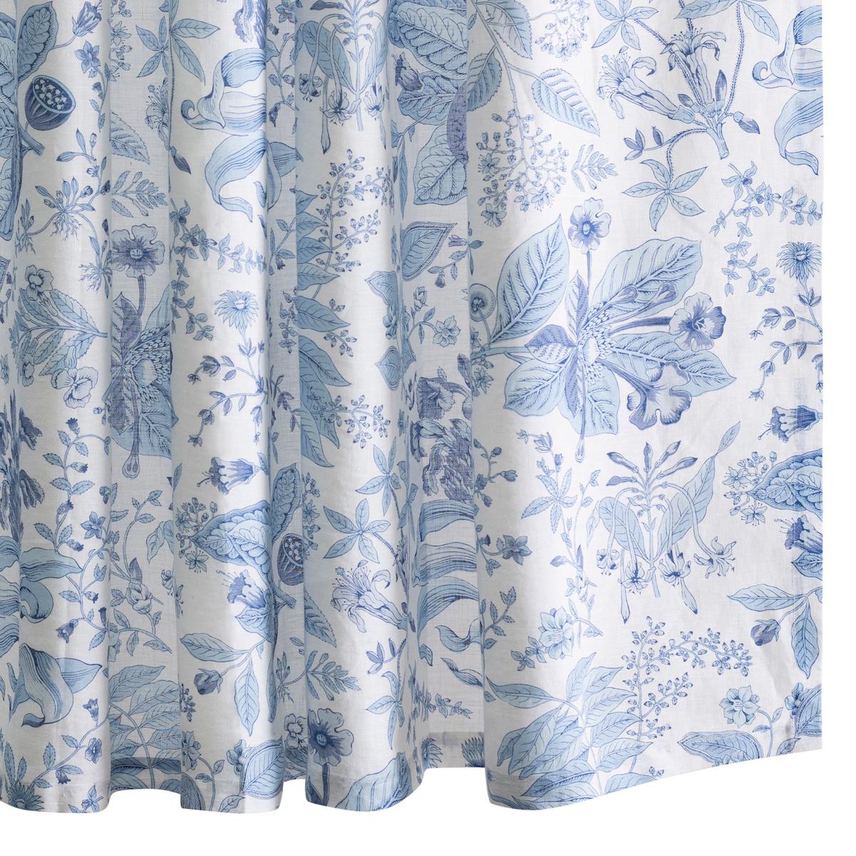 Pomegranate Linen Shower Curtain_PORCELAIN BLUE