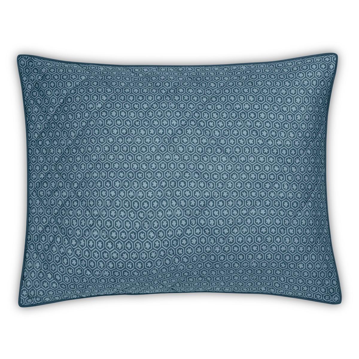 Levi Quilted Sham_PRUSSIAN BLUE