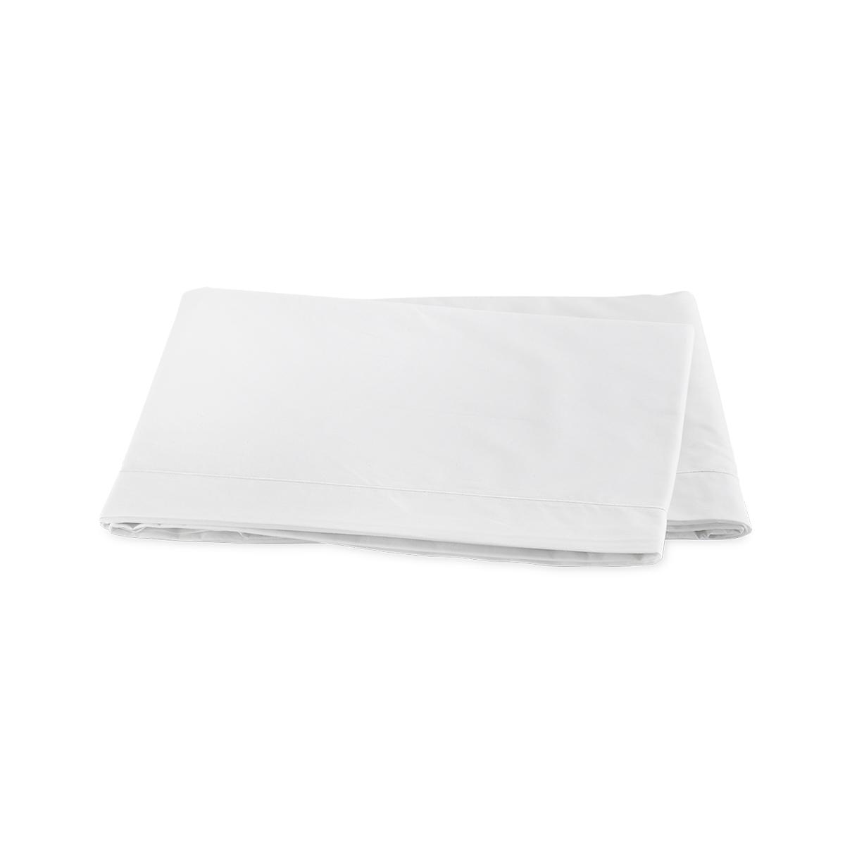 Ceylon Satin Stitch Flat Sheet_WHITE