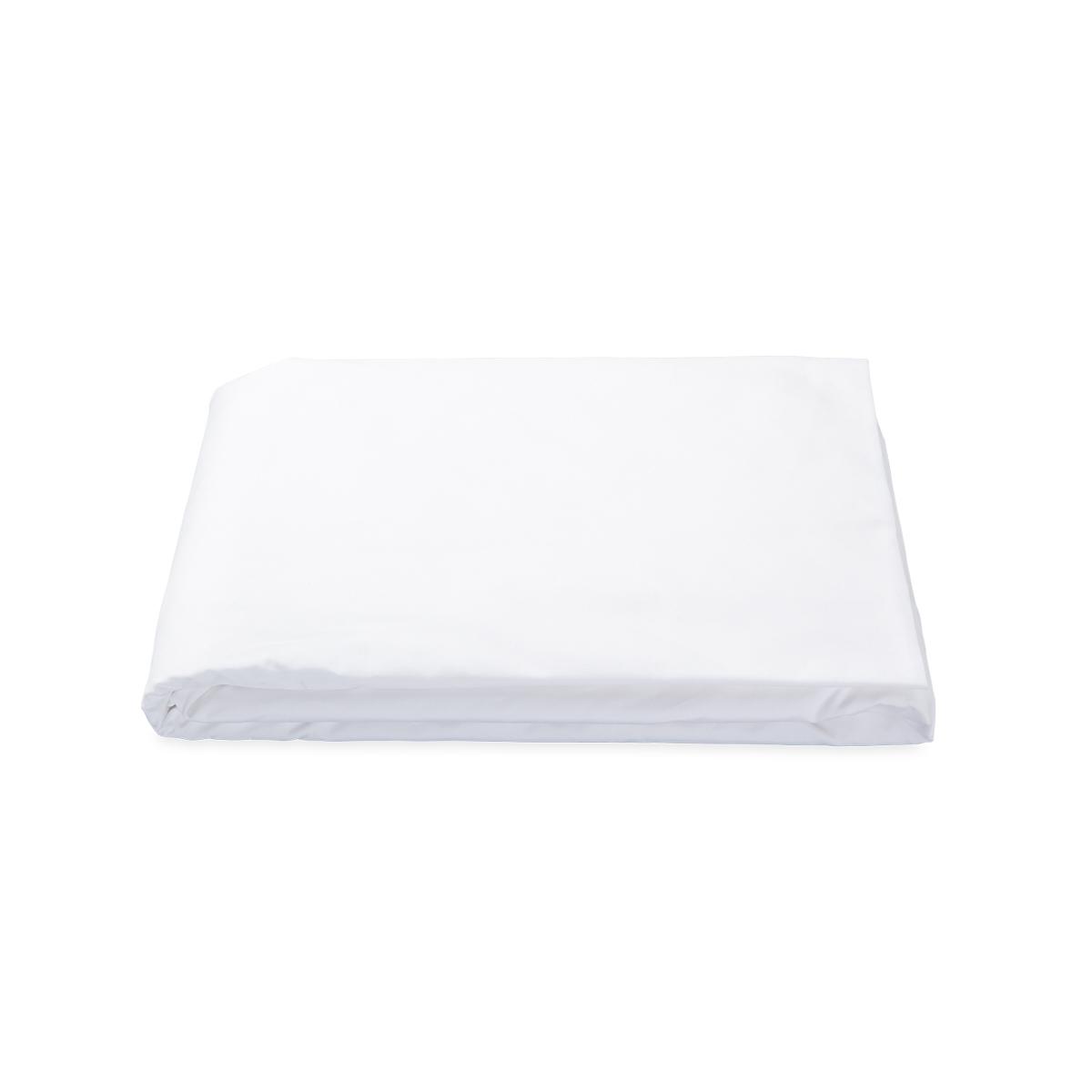 Luca Satin Stitch Fitted Sheet_WHITE