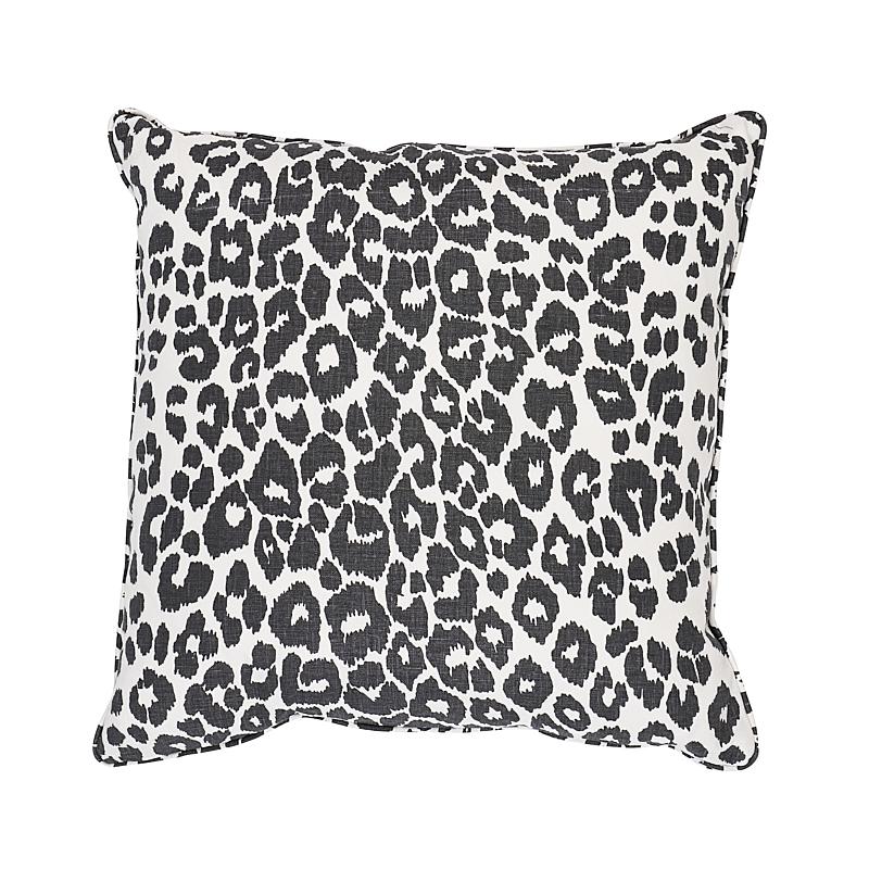 Iconic Leopard Pillow_GRAPHITE