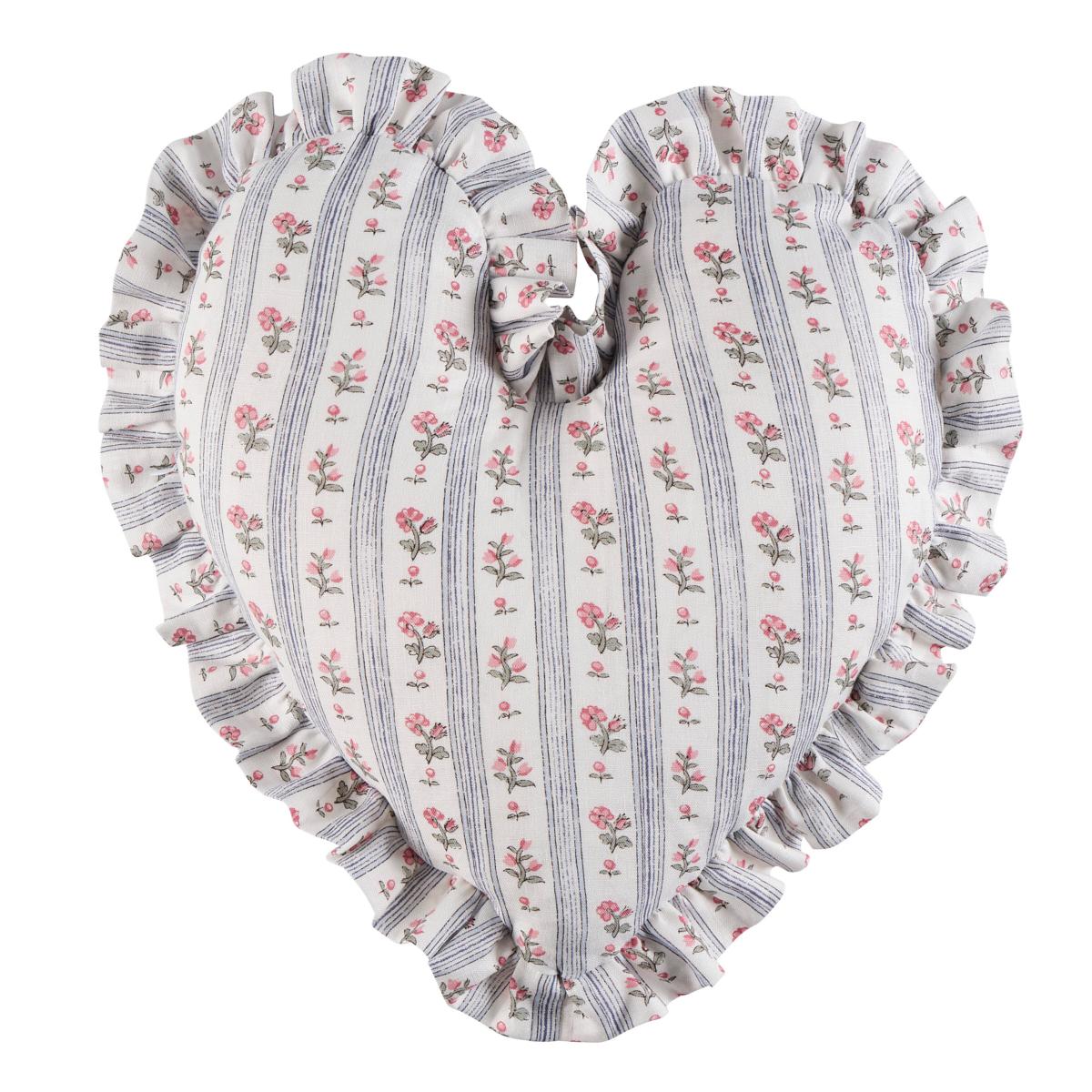 Cabanon Stripe Heart Pillow_ROSE