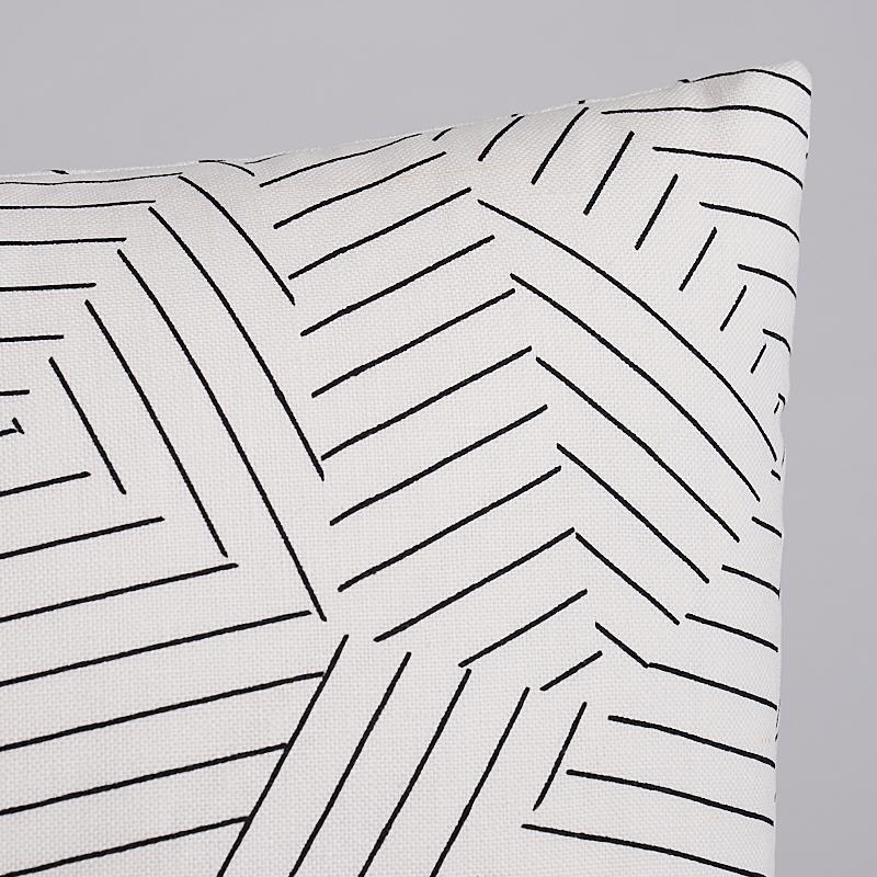Deconstructed Stripe Pillow_BLACK & WHITE