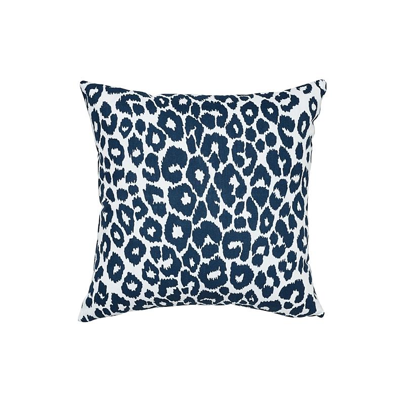Iconic Leopard I/O Pillow_NAVY