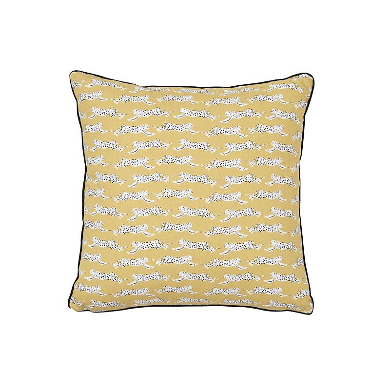Leaping Leopards Pillow_YELLOW